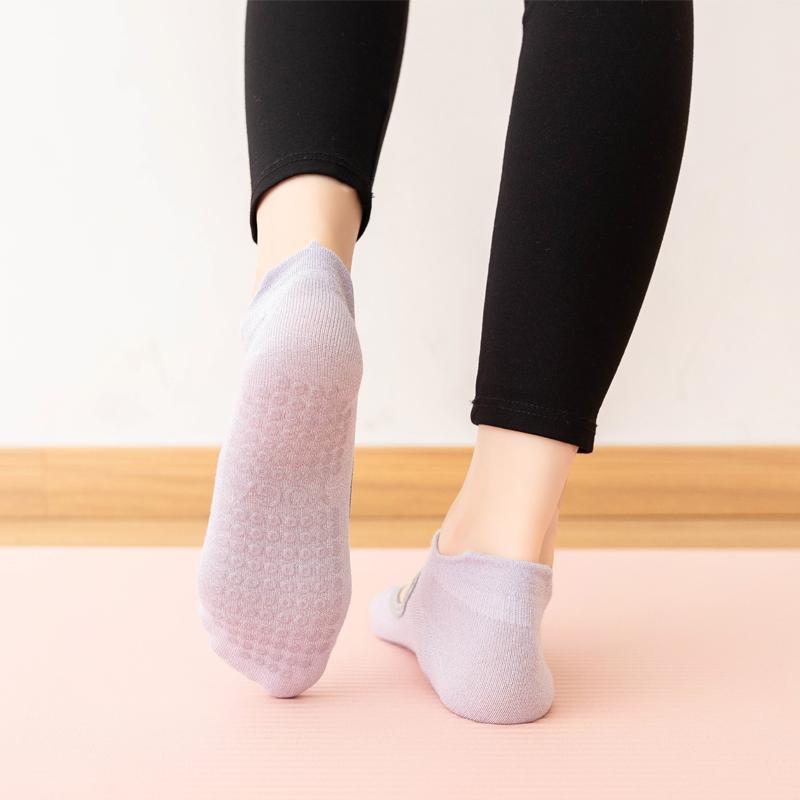 Phụ nữ Backless Yoga vớ Silicone GRIP chống trượt chống trượt Fitness VOTNESS LOETABLE LADIES Ballet Dance Sports Sports Color: Green Size: EUR 35-40 US 4.5-8.5