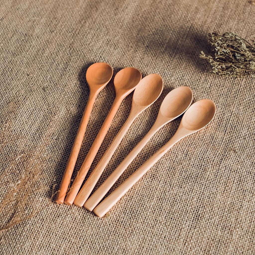 Muỗng gỗ cho bé - Muỗng kem/cafe