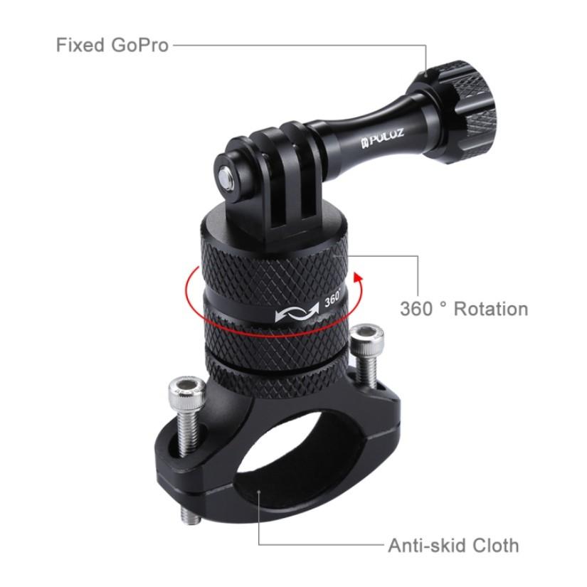 Kẹp Ghi Đông Nhôm Xoay 360 PULUZ Cho GoPro, SJCAM, DJI Osmo Action, XiaoYi