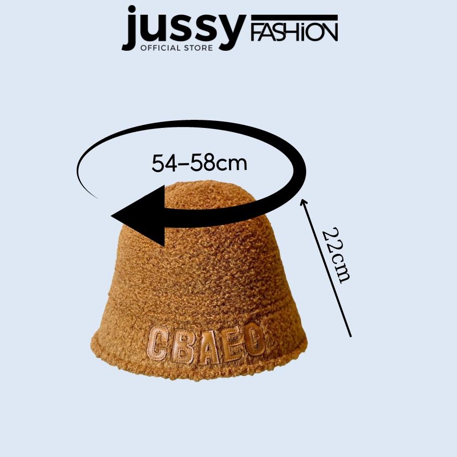 Mũ Bucket Len Lông CBAEO Vành Cụp Jussy Fashion Nón Tai Bèo Len Lông Cừu Hot Trend Chất Len Dày Giữ Ấm Đầu Nhiều Màu