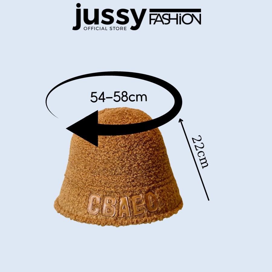 Mũ Bucket Len Lông CBAEO Vành Cụp Jussy Fashion Nón Tai Bèo Len Lông Cừu Hot Trend Chất Len Dày Giữ Ấm Đầu Nhiều Màu