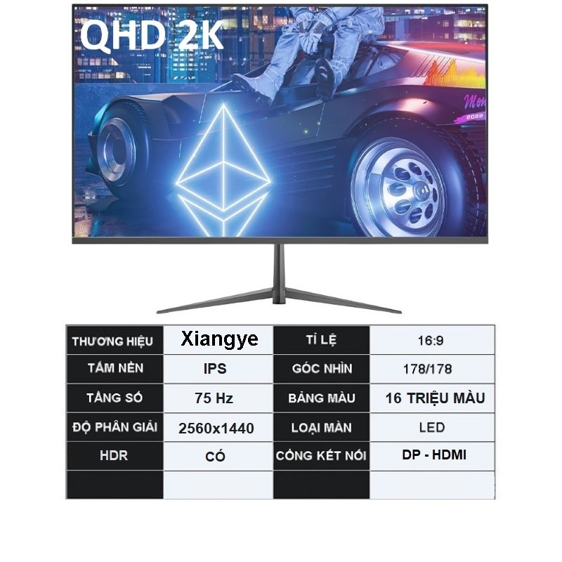 Màn Hình Máy Tính 24 inch QHD 2K 75hz - hàng nhập khẩu