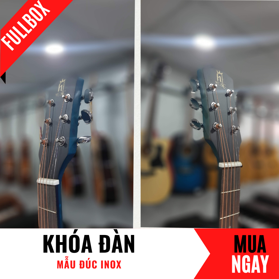 Đàn Guitar Acoustic HT89 Dáng Khuyết Đẹp Tự Nhiên + Phụ Kiện (Size 4/4)