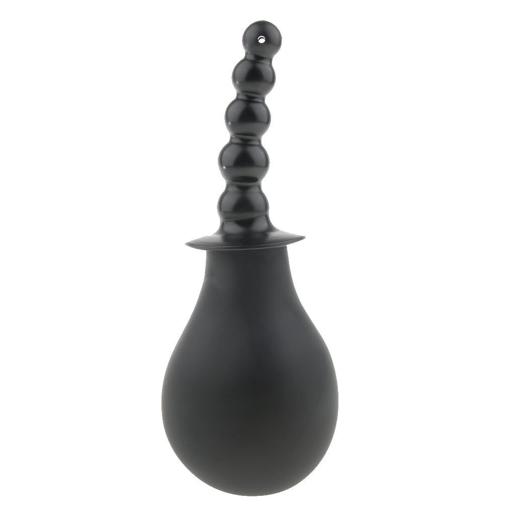 Unisex Silicone Beaded Enema Douche Bulb Anal Cleaner, Soft, Comfortable