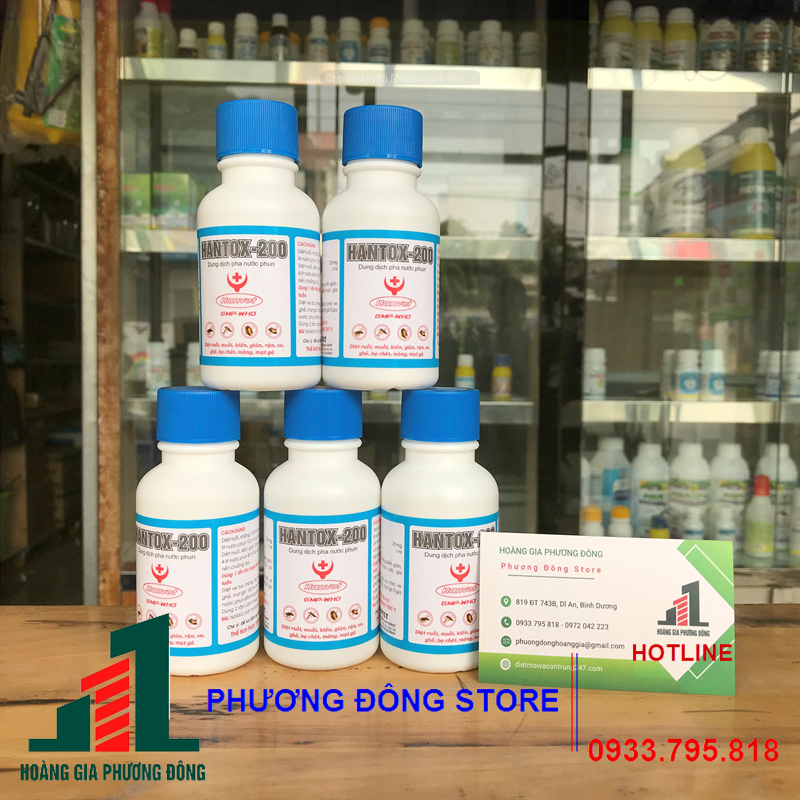 Thuốc diệt muỗi và côn trùng Hantox 200-1 lít, 100ml