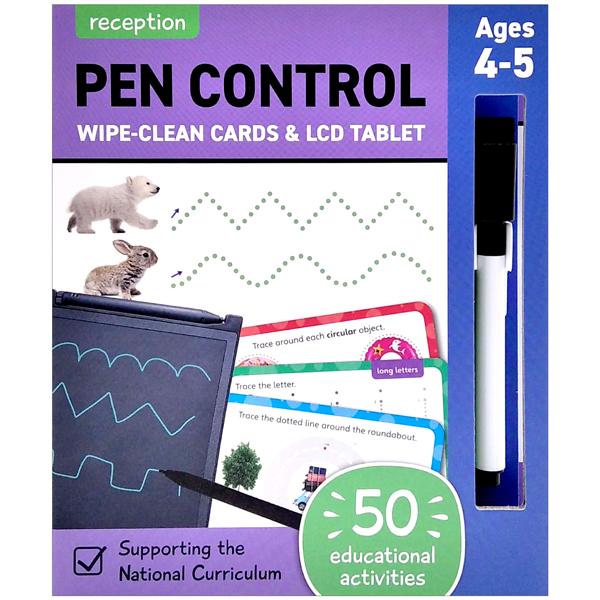 Reception Wipe Clean Cards &amp; LCD Tablet: Pen Control