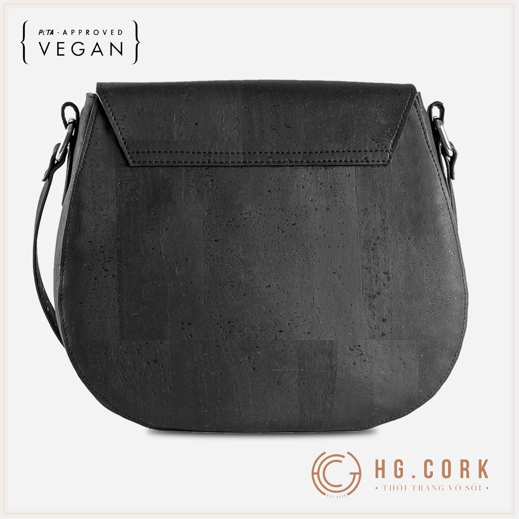 Túi Đeo Chéo Nữ Cao Cấp - SADDLE BAG - HGcork Corkor CK246 - Vật liệu da cork thực vật thuần chay - Sản phẩm Handmade, Sản xuất tại Bồ Đào Nha