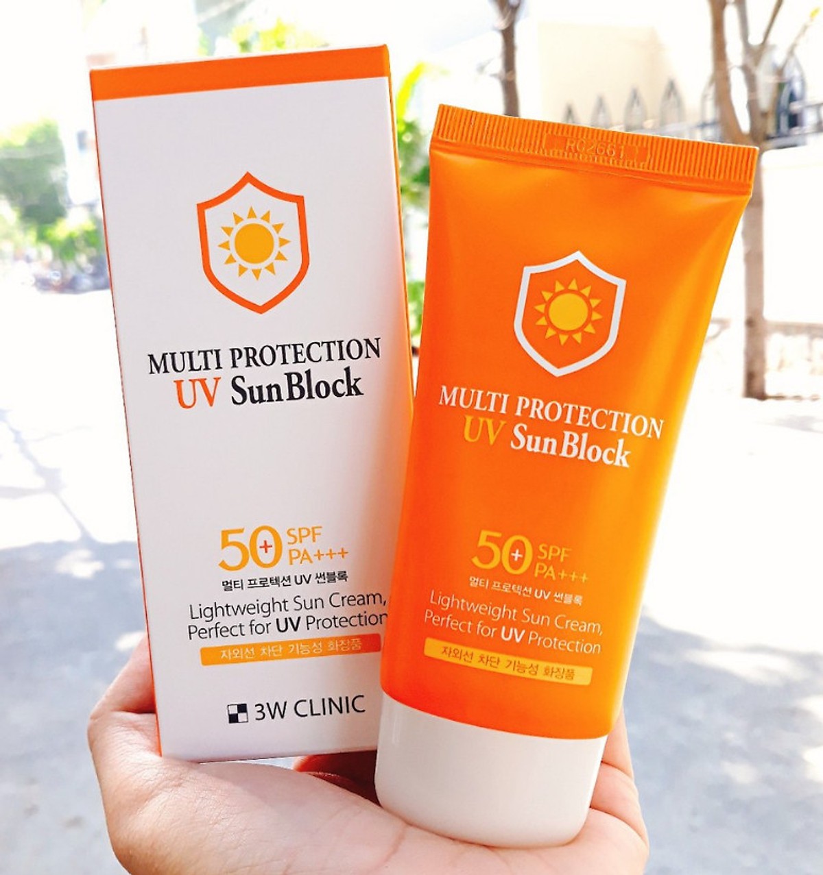 Kem Chống Nắng Dưỡng Ẩm 3W Clinic Multi Protection UV Sun Block SPF 50+ PA+++ 70ml - Hàn Quốc Chính Hãng