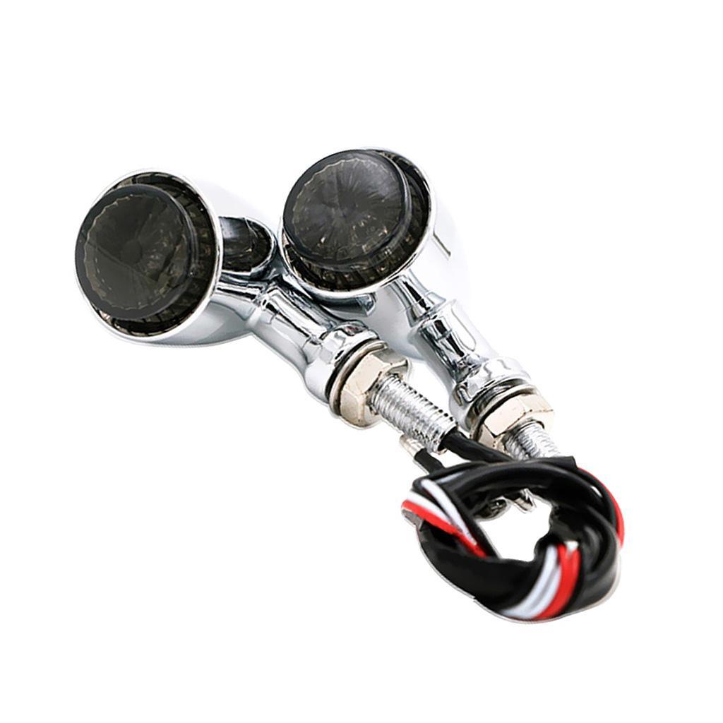 Pair Amber LED  Light Indicator For  Chopper Bobber