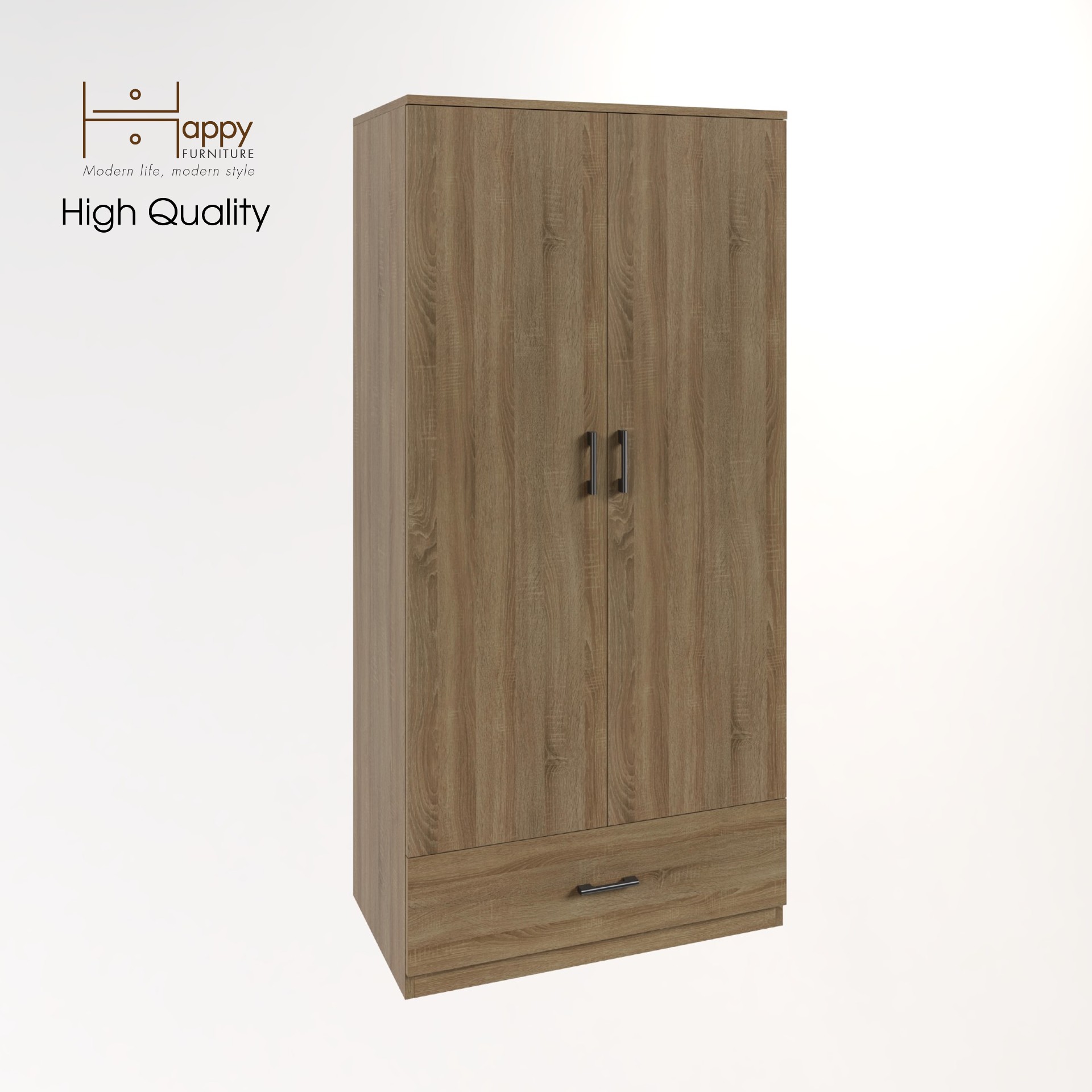 [Happy Home Furniture] SALY ,  Tủ quần áo cửa mở - 1 ngăn kéo ,  80cm x 48cm x 168cm ( DxRxC), TCM_005