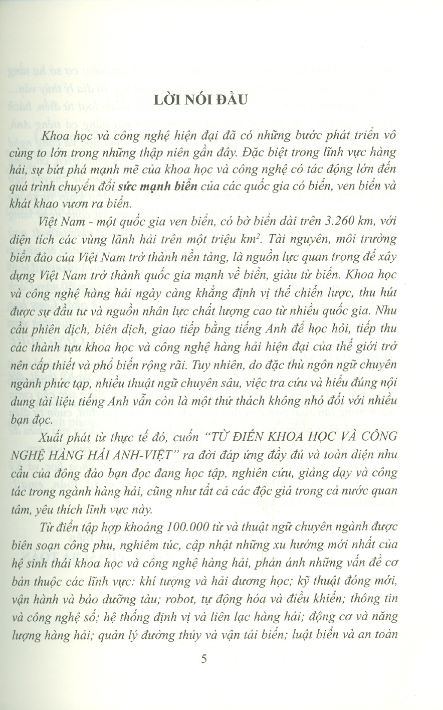 TỪ ĐIỂN KHOA HỌC VÀ CÔNG NGHỆ HÀNG HẢI ANH - VIỆT - ảnh 5