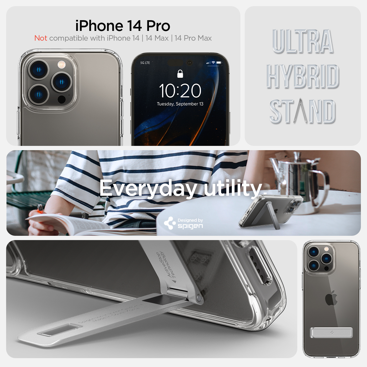 Ốp Lưng dành cho iPhone 14 Pro Max/ 14 Pro Spigen Ultra Hybrid S Case - Hàng Chính Hãng