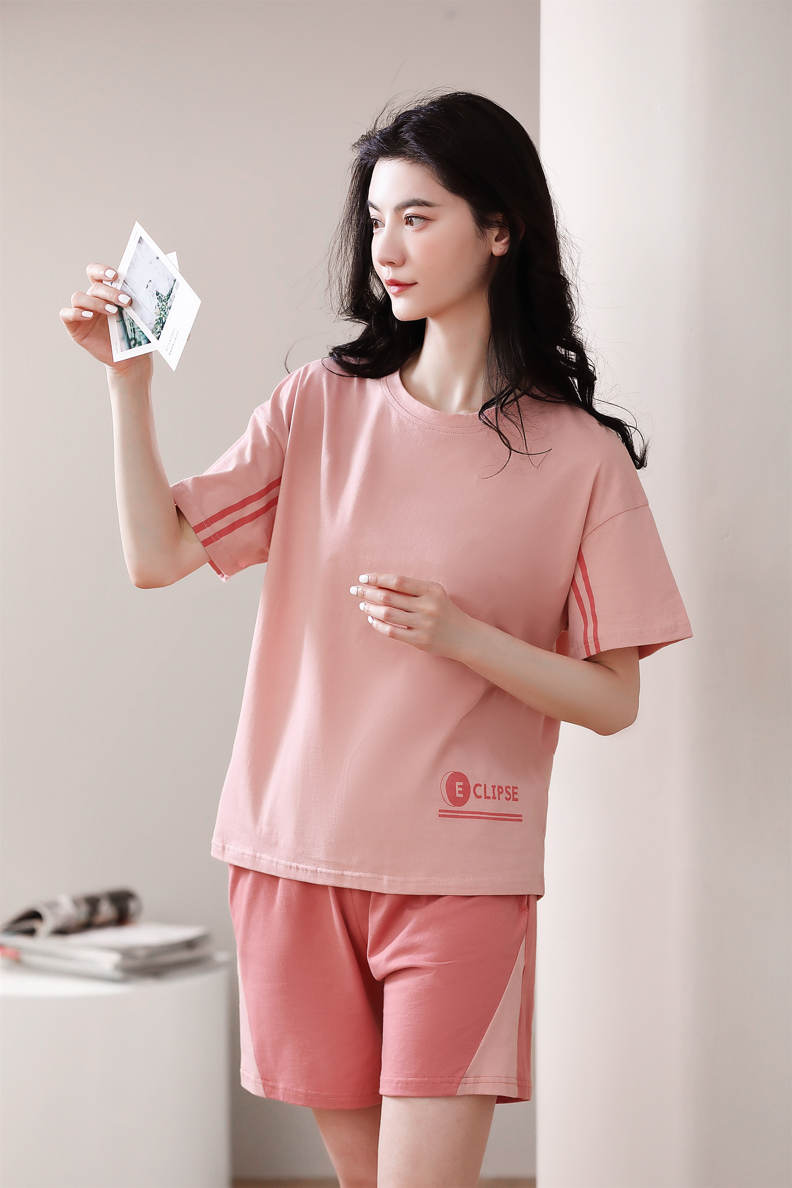 Đồ mặc nhà nữ quần đùi cotton cao cấp 8112