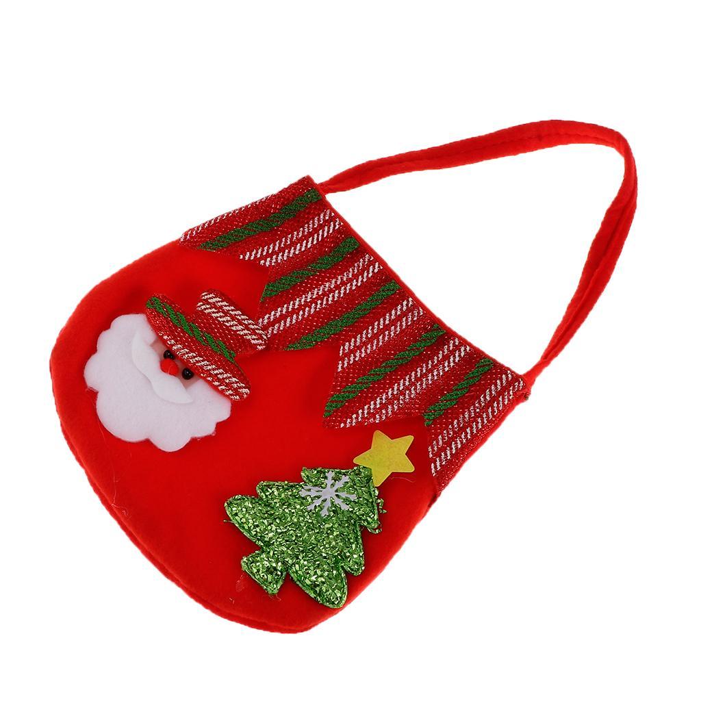 Fabric Christmas Gift Candy Bags Tote Handbag Xmas Gift Bags Sack