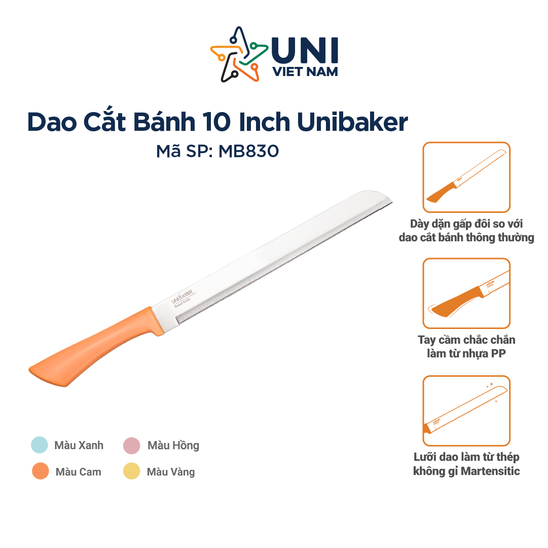 DAO CẮT BÁNH 10 INCH UNIBAKER MB830