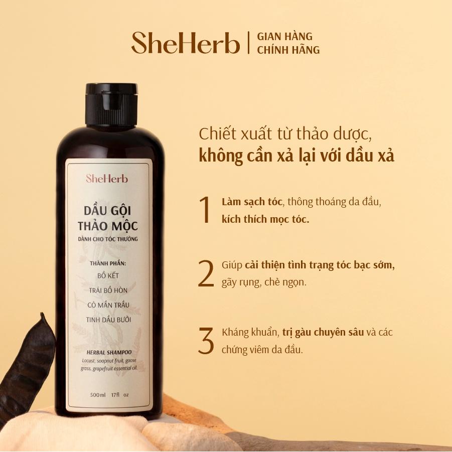 Combo Bộ 3 Sản Phẩm Chăm Sóc Tóc Toàn Diện Thuần Chay She Herb