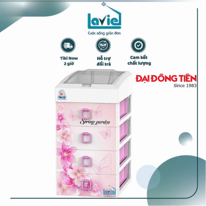 Tủ nhựa Tiny ngăn kéo đa năng đựng đồ để bàn tiện dụng 100% nhựa PP Đại Đồng Tiến an toàn sức khỏe