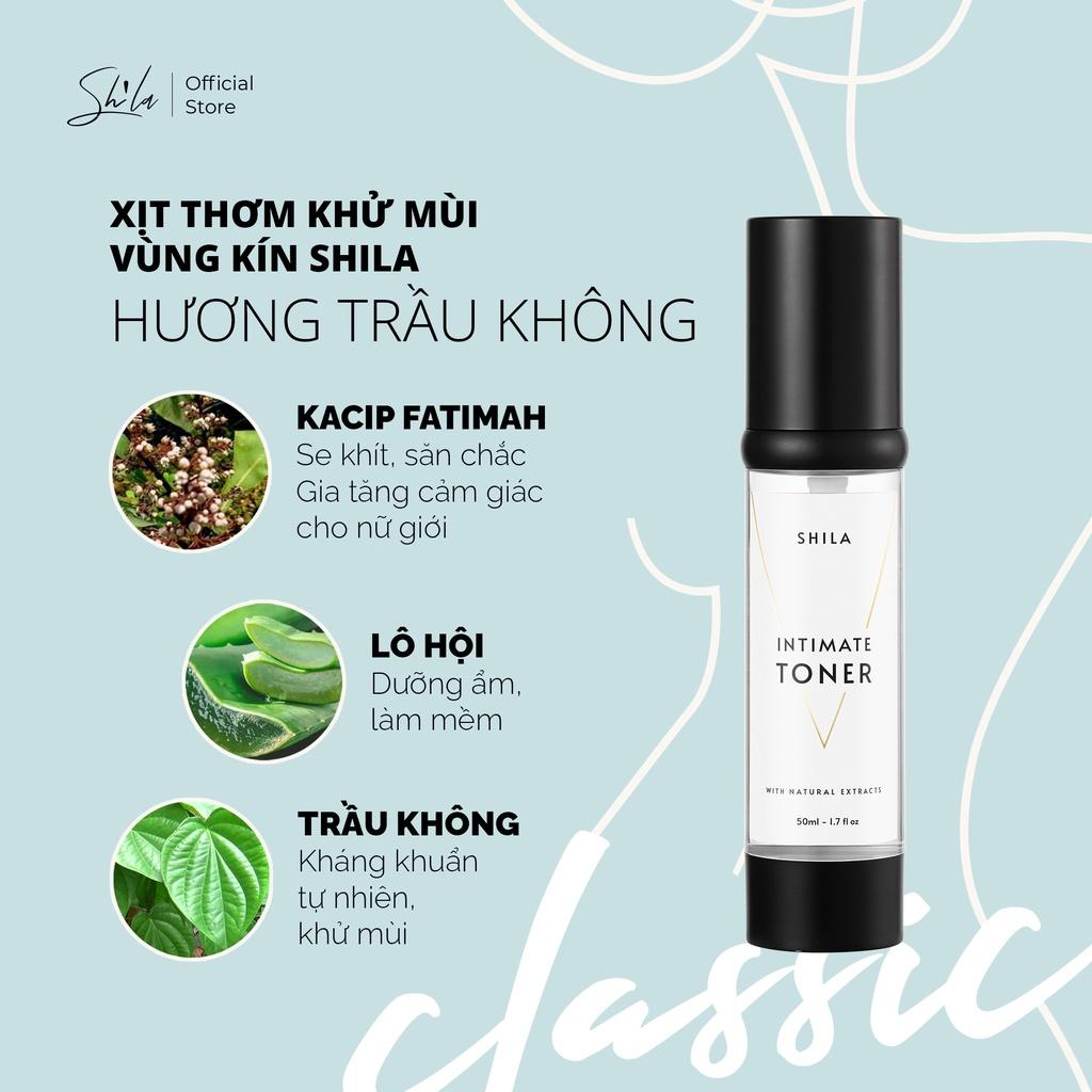 Combo xịt se khít vùng kín Shila và tinh chất phục hồi Shila (Shila Intimate Toner, Shila Serum Pinky/Glowy