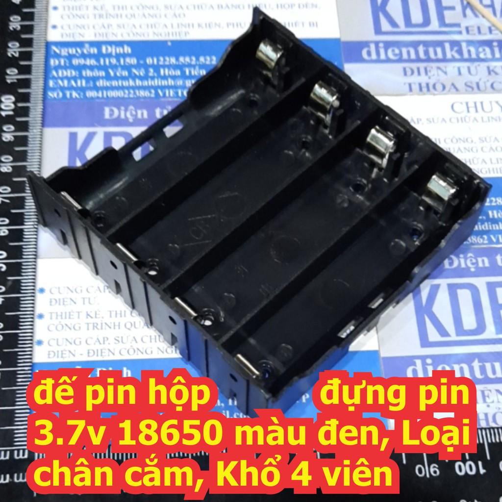 Đế pin hộp đựng pin 3.7v 18650 màu đen, Loại chân cắm, Khổ 1 viên ~ 4 viên kde6762