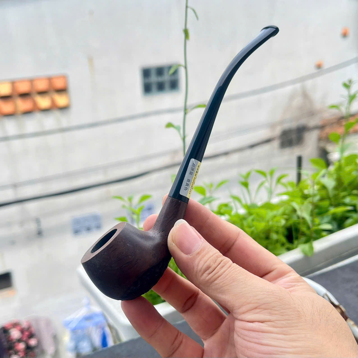 Tẩu gỗ khắc hoa văn và trơn loại nhỏ gọn - T0296