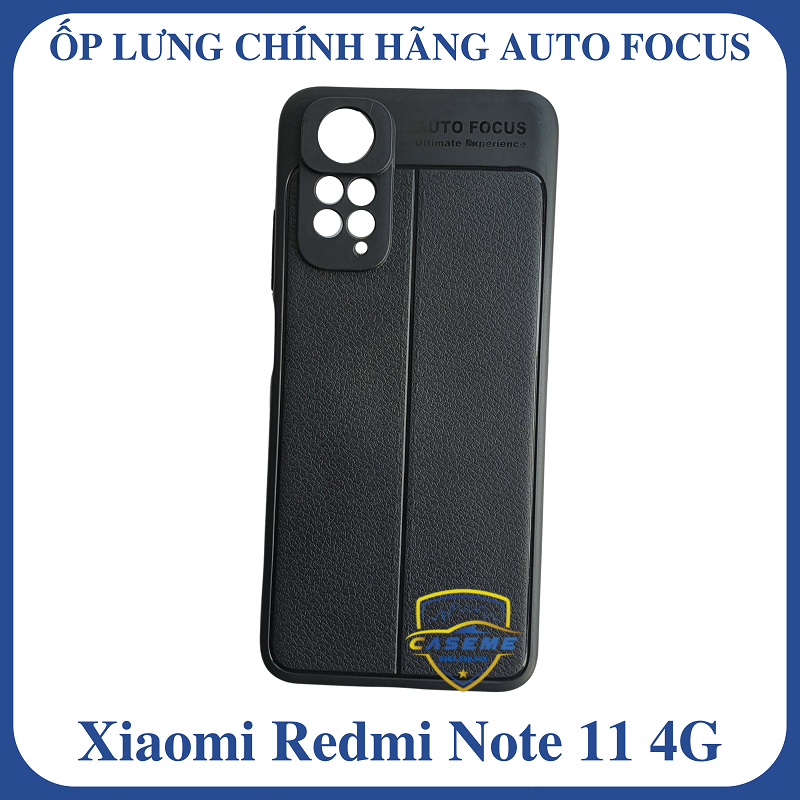 Hình ảnh Ốp lưng cho Xiaomi Redmi Note 11 4G silicon giả da, chống sốc Auto Focus - Hàng Chính Hãng
