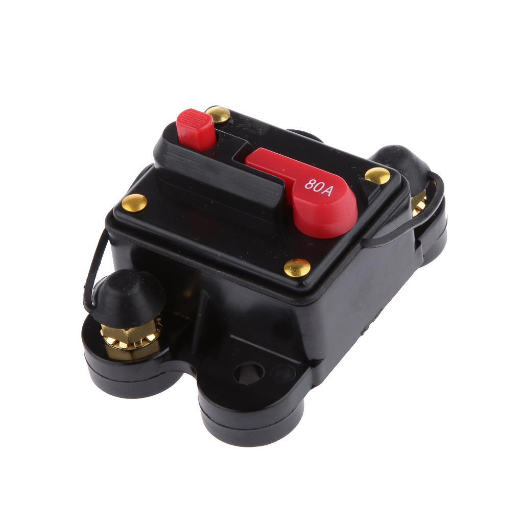 2x 12V-24V 150A 80A Circuit Breaker Reset Fuse Car Boat Fuse Holder Waterproof Fuse For Protection System