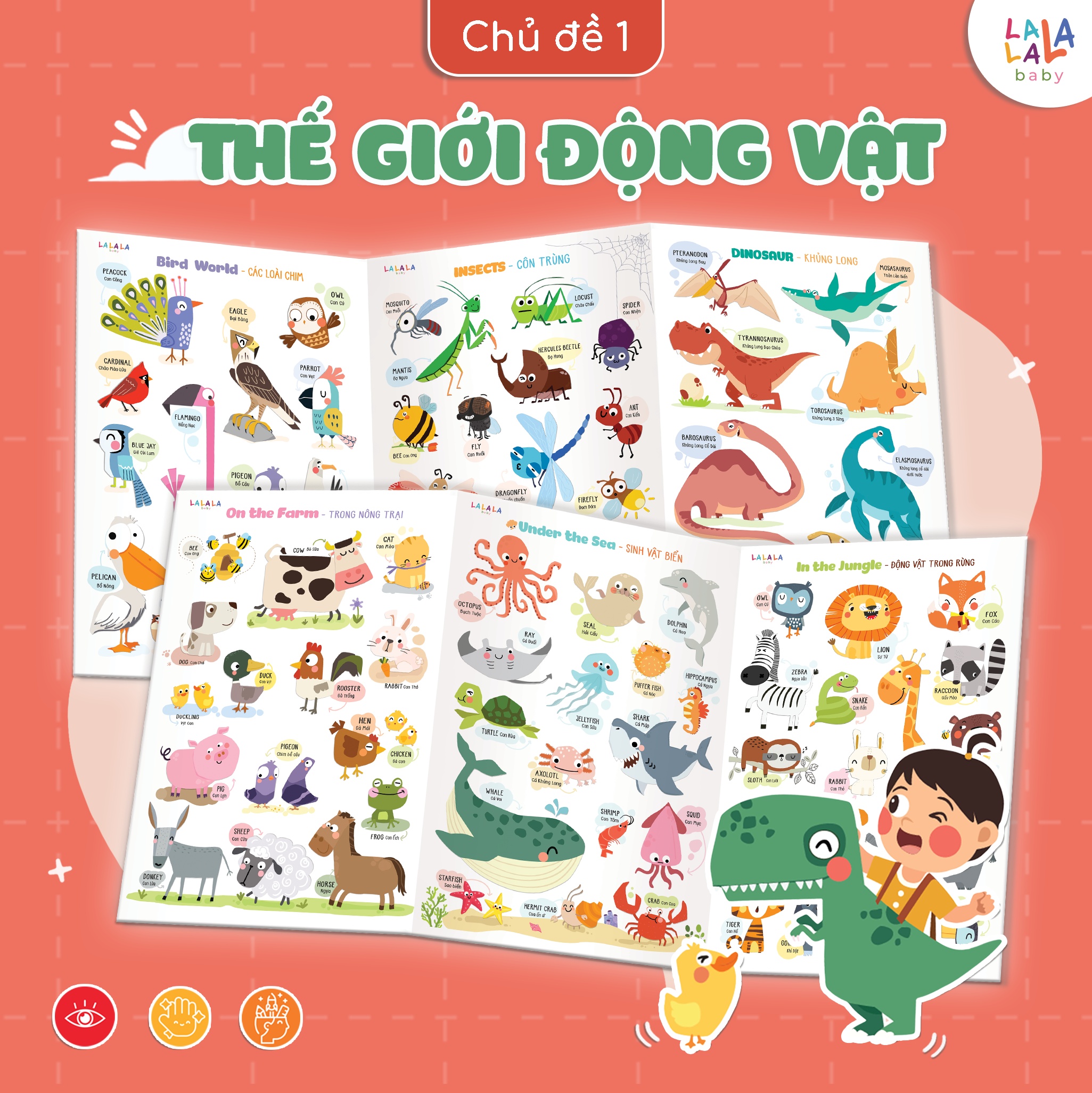 Đồ Chơi Giáo Dục Bảng Gấp Thông Thái Cho Bé Học Song Ngữ Anh Việt – Lalala Baby