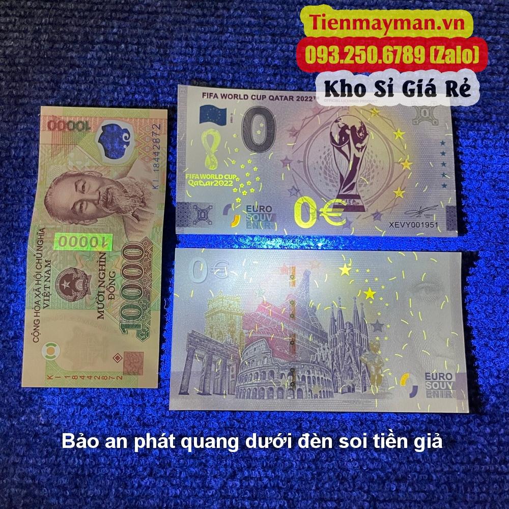 CÚP VÀNG - Tờ 0 Euro lưu niệm quảng bá World Cup 2022