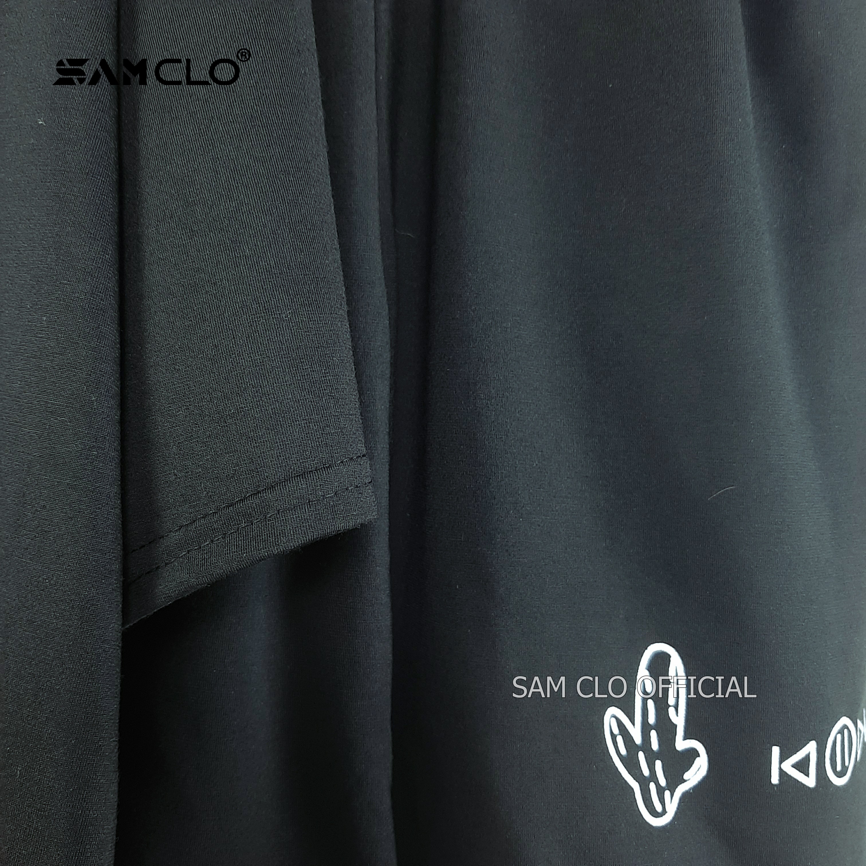 SET ĐỒ BỘ lửng mặc nhà - áo thun nữ tay lỡ + quần đùi SAM CLO freesize form rộng in XƯƠNG RỒNG ICON