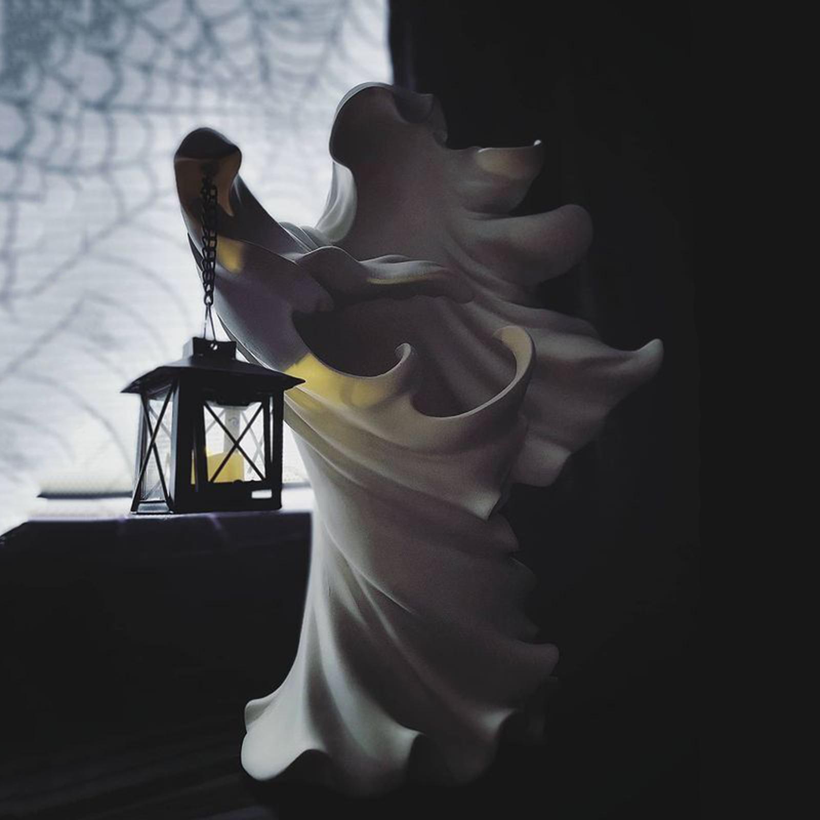 8" Resin  Halloween Statue Figurine with Lantern  Yard