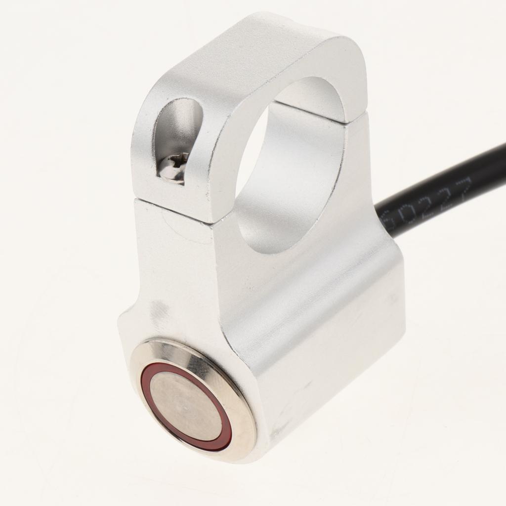 12V Motorcycle Handlebar Headlight Push Button Switch Waterproof On-Off Red