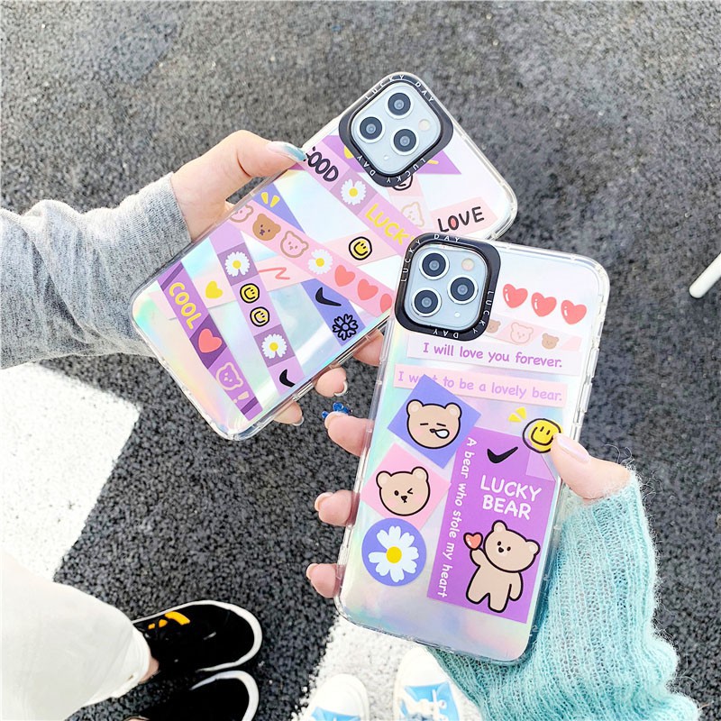 Ốp Lưng iPhone Viền Trong Sticker Phản Quang Dành Cho iPhone 6 / 6 Plus / 7 / 7 Plus / 8 / 8 Plus / X / Xs / Xs Max / 11 / 11 Pro / 11 Pro Max / 12 / 12 Pro / 12 Pro Max