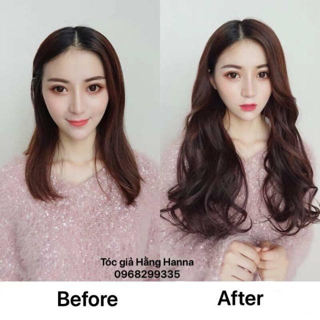 Tóc giả nữ cao cấp ️️ ️️ kẹp chữ U xoăn dợn ku13