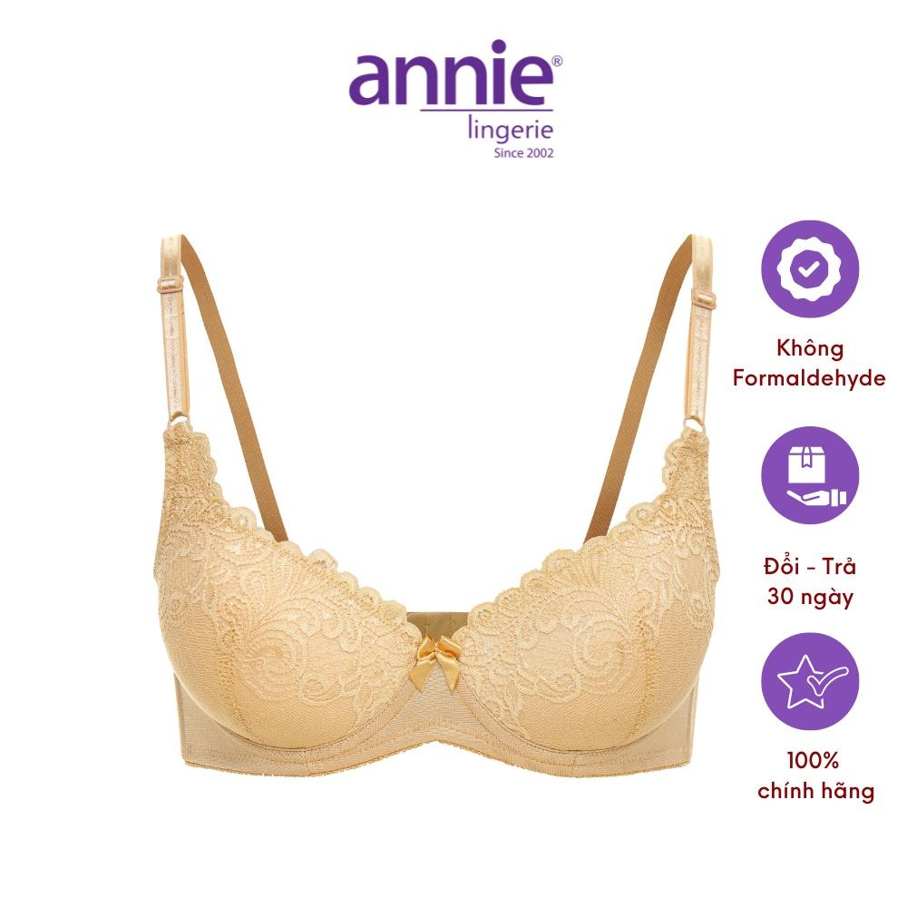 Áo ngực ren mút dày push up cao cấp annie bra 8146 tạo dáng, nâng ngực sexy, vải lót cotton thoáng mát thấm hút mồ hôi