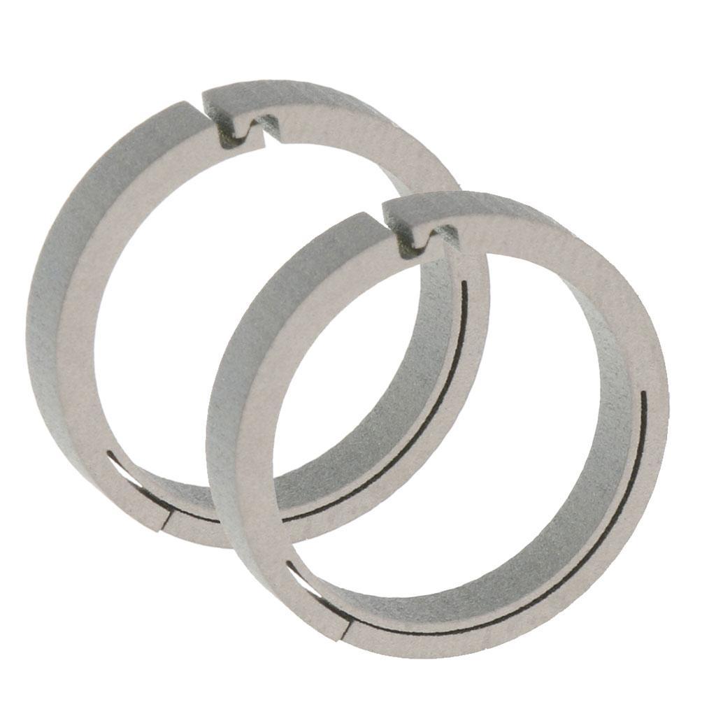 2 Pieces Titanium Ring Buckle Round Snap Hook Keychain Carabiner Clip 18mm