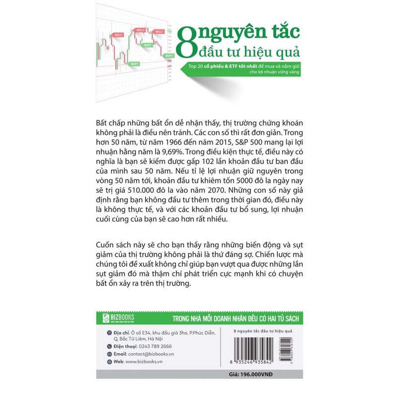 Sách - 8 Nguyên Tắc Đầu Tư Hiệu Quả: Top 20 cổ phiếu & ETF tốt nhất để mua và nắm giữ cho lợi nhuận vững - MC