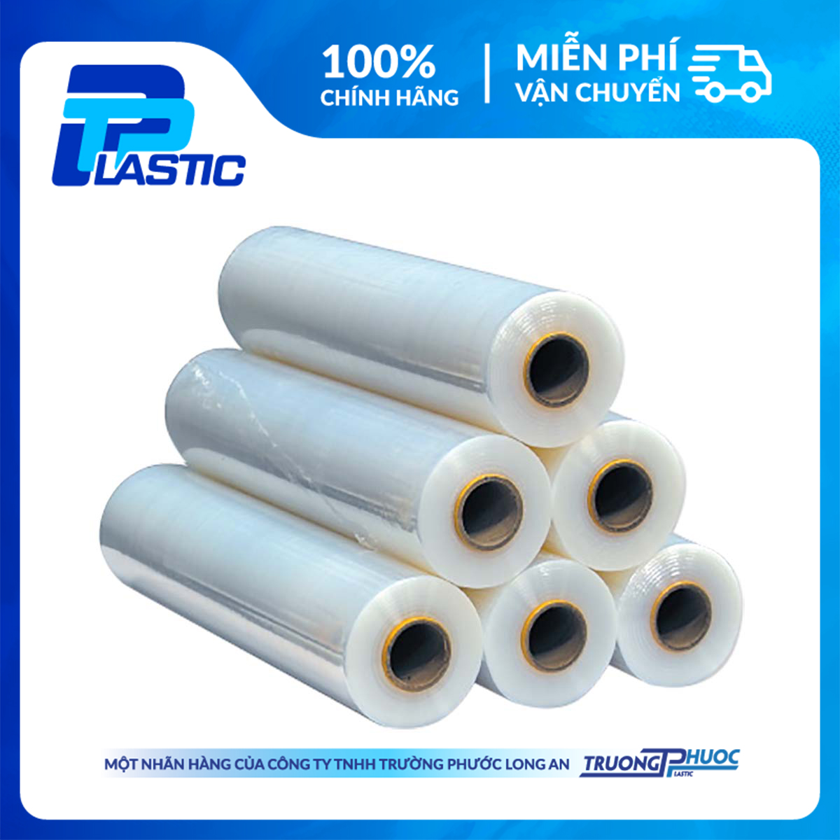 Màng PE Quấn Hàng Pallet TPP, PE Stretch Film, Màng Nhựa Bọc Hàng, Màng Co, Màng Cuốn Hàng,Màng Chít, 2.2kg/cuộn, TRONG SUỐT