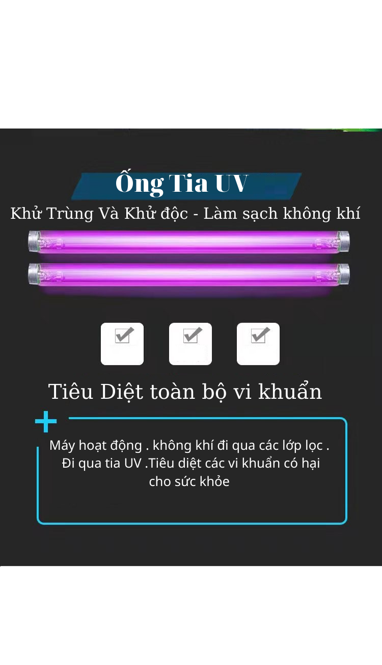 Máy Lọc Không Khí Ion âm Chính Hãng FEINITE KK-01 Khử Trùng Bằng Tia UV, Loại Bỏ Bụi Mịn Không Khí Độc Hại Trong Phòng