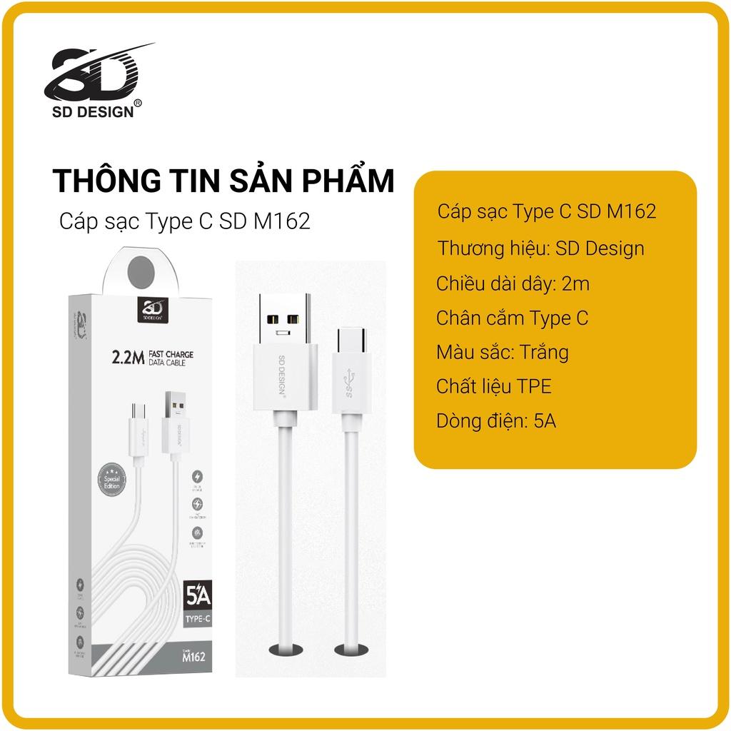 Cáp sạc SD DESIGN M162 chân sạc T.y.p.e.C sử dụng cho các máy samsung,oppo..bảo hành 1 đổi 1