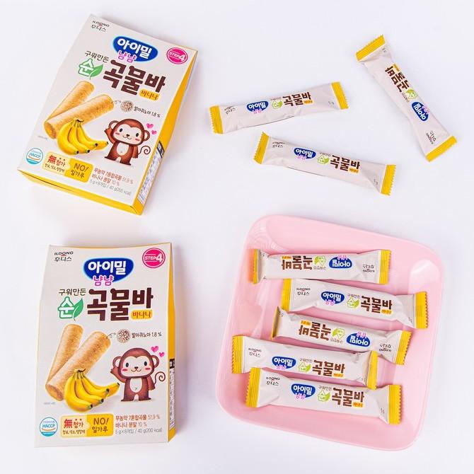 Bánh cuộn ngũ cốc ăn dặm Ildong Hàn Quốc vị Chuối dành cho bé từ 7M+ (Date 8/2022)