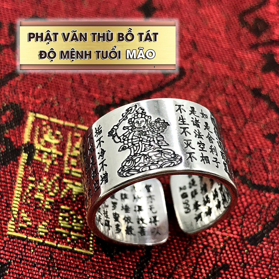 Nhẫn Phật Bản Mệnh Văn Thù Bồ Tát - Tuổi Mão