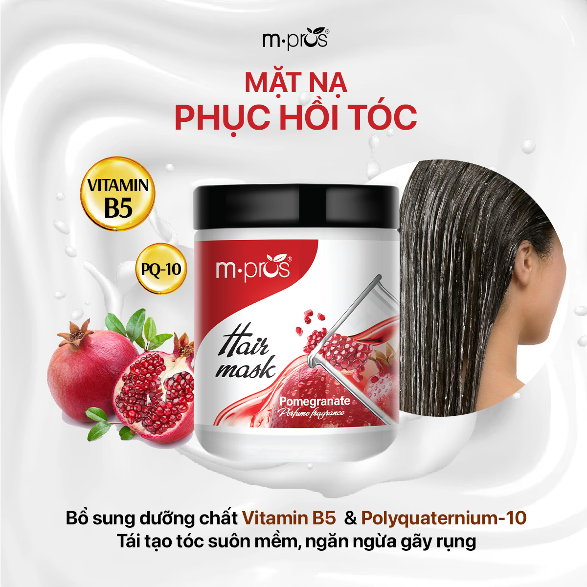Mặt Nạ Phục Hồi Tóc M.pros - Hương Lựu 600g