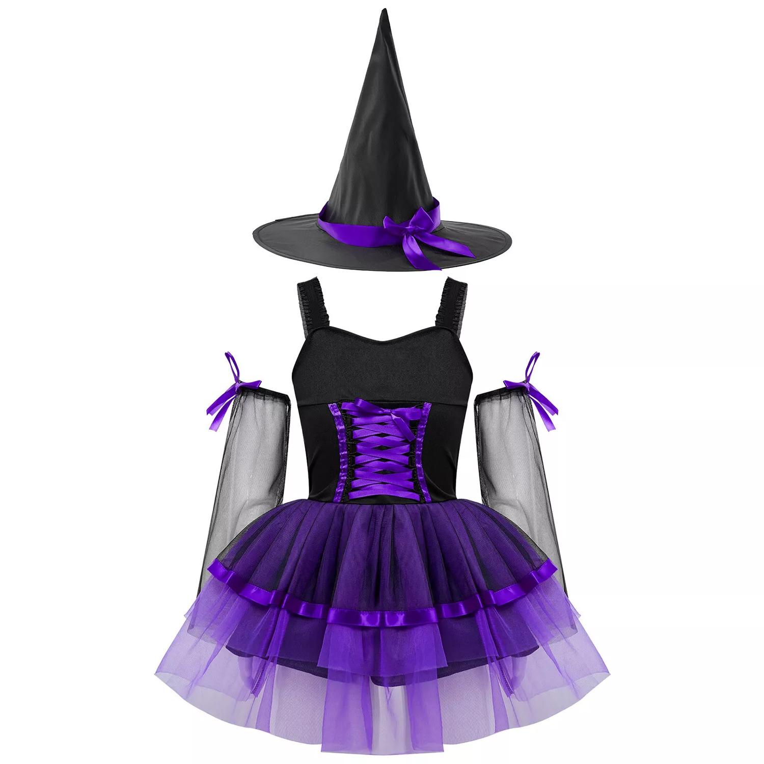 Bộ Váy Phù Thủy Hóa Trang Halloween Bé Gái - Size M - Nuan Nuan G0195C