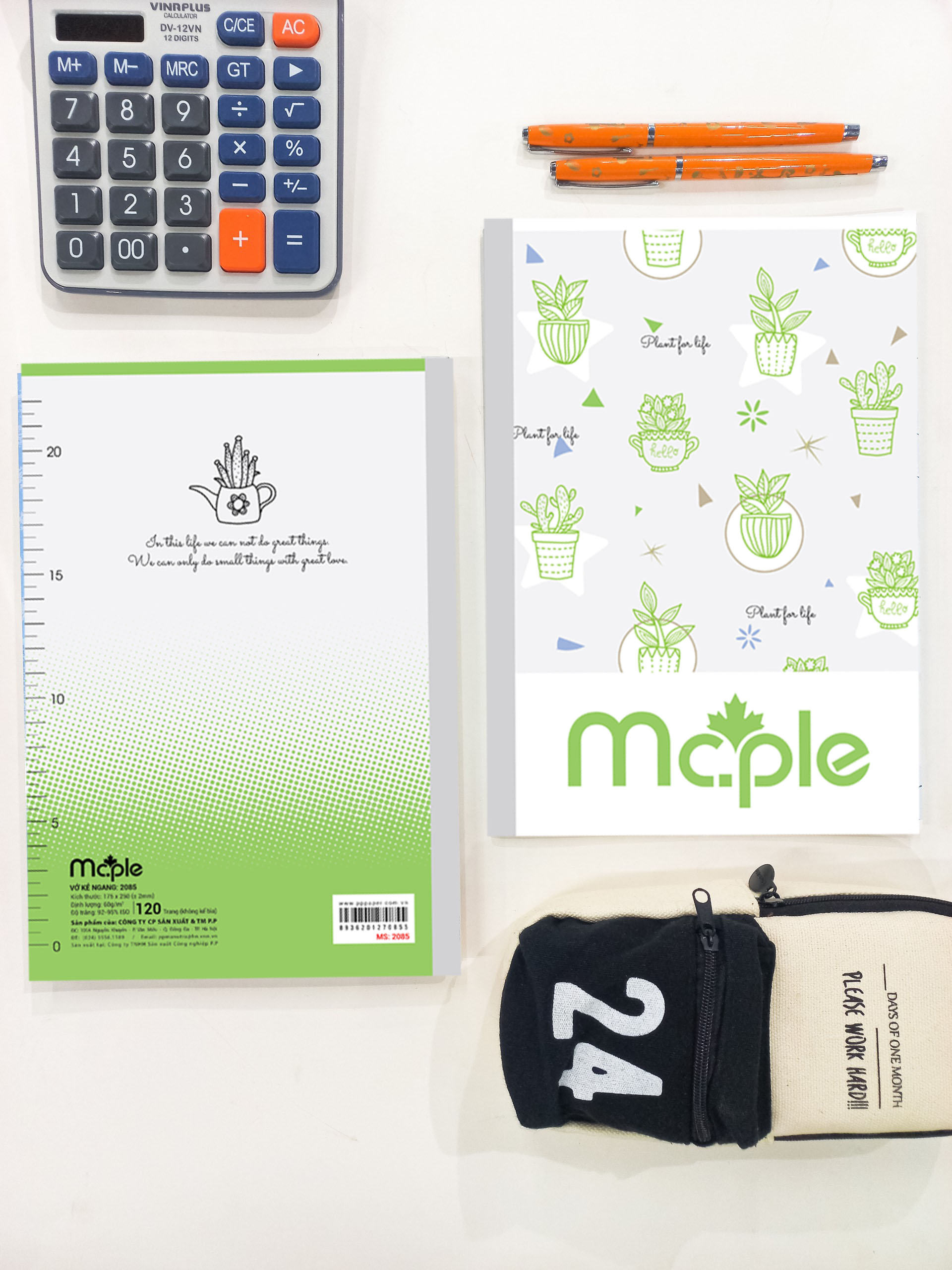 [THIẾT KẾ 2024] Vở kẻ ngang B5 MC.PLE Mc.ple 120 trang PLANT FOR LIFE MS2085, định lượng 60gsm, độ trắng 92% ISO - Sổ tập vở chất lượng, bám mực tốt