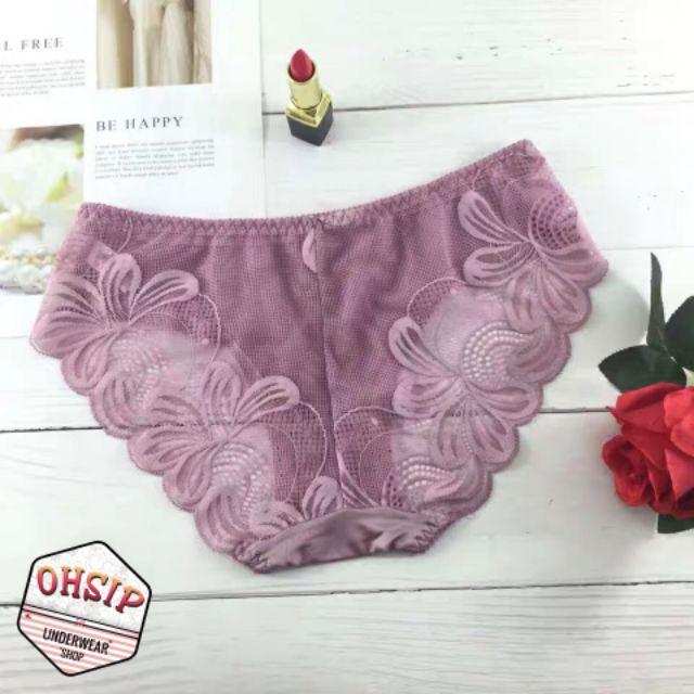 Combo 10 quần chip ren xuất hàn pha lụa bóng