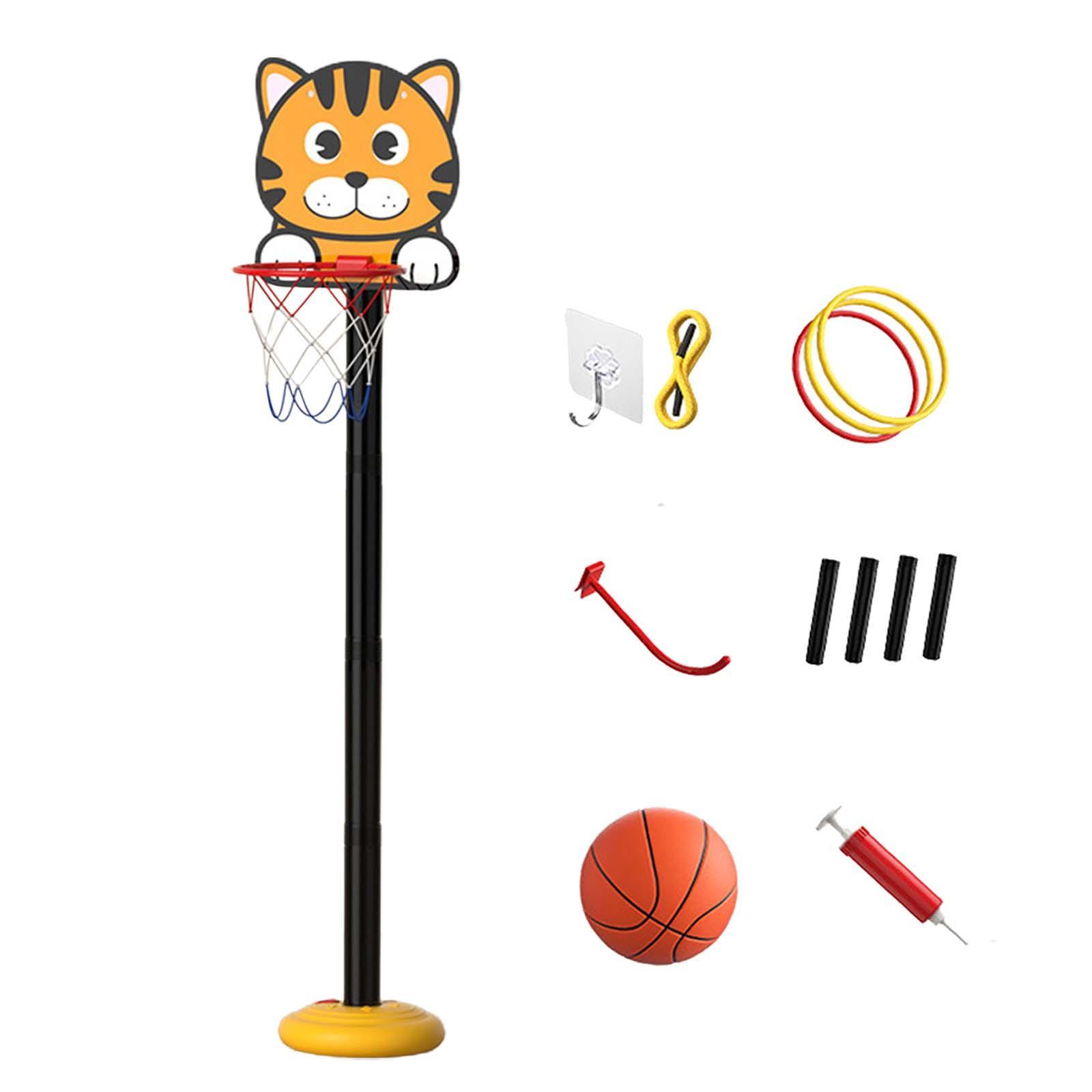 Mini Basketball Hoop with Balls Kids Basketball Hoop Set Cartoon Multifunction Indoor Outdoor Foldable Basketball Hoop Set for Children