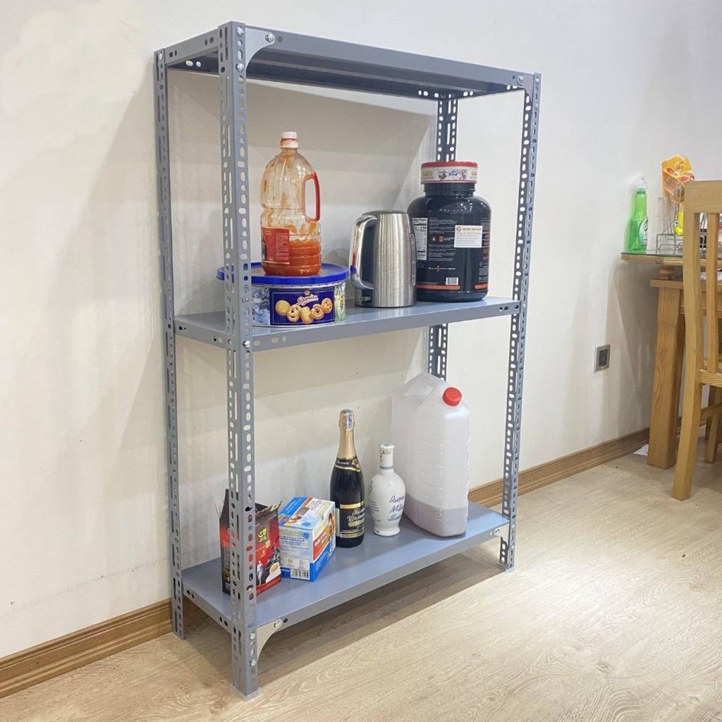 Kệ sắt V lỗ 3 tầng,Rộng 40cm x Dài 1m x cao 1m,kệ sắt lắp ghép đa năng,