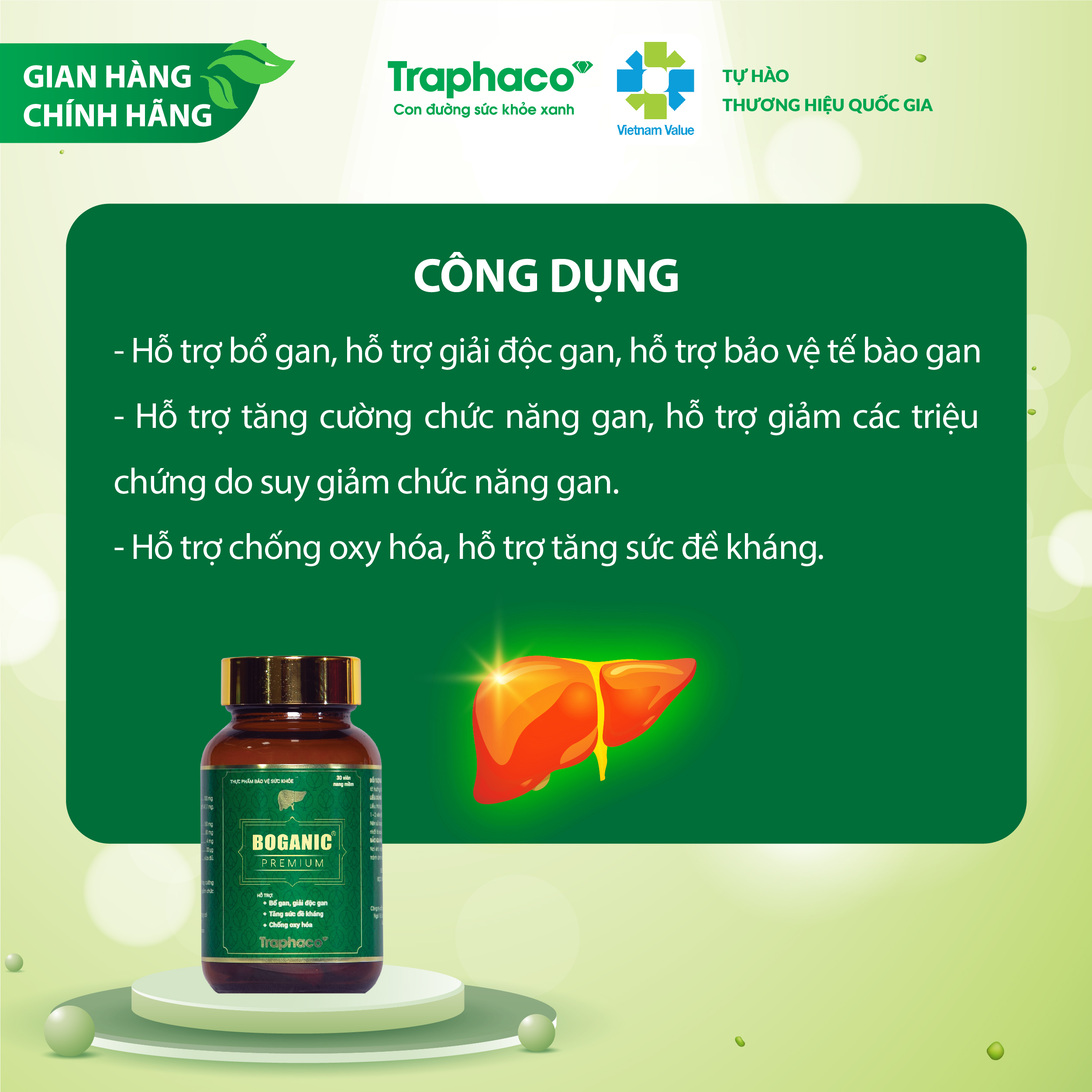 BOGANIC PREMIUM - BỔ GAN CAO CẤP, CHỐNG OXY HÓA TĂNG SỨC ĐỀ KHÁNG