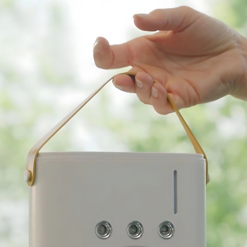 Quạt Điều Hoà Hơi Nước 2 Cánh Gió Tạo Độ Ẩm - Spray Fan Tích Điện 4000mAh Kiêm Đèn Ngủ Đa Sắc, Phun Sương Làm Mát - Hàng Nhập Khẩu