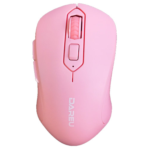 Chuột Không Dây DAREU LM115 PINK - Chuột Máy Tính Màu Hồng Dễ Thương - Hàng Chính Hãng